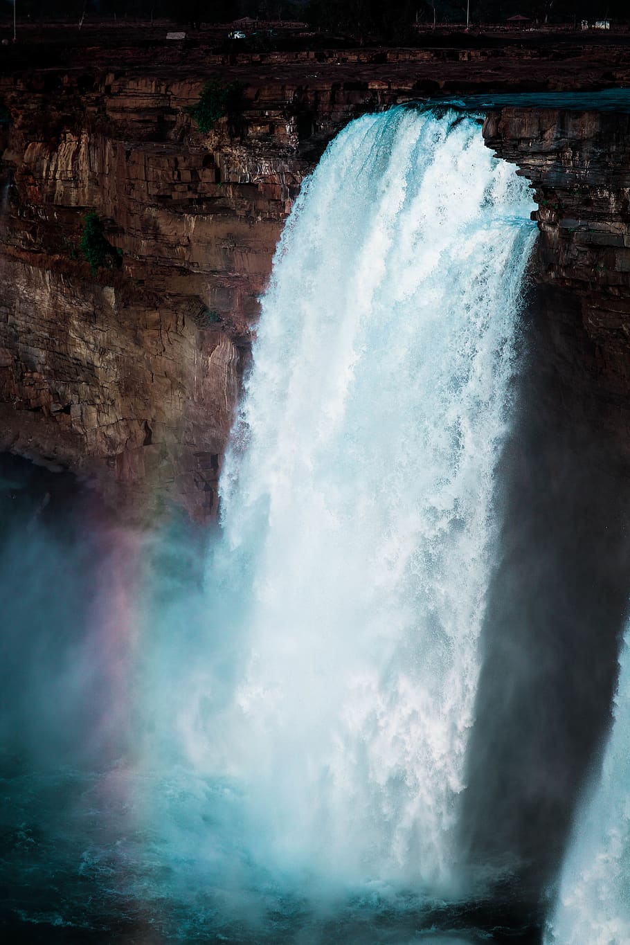 Waterfalls, cascade, environment, mist, nature, motion, power in nature HD wallpaper