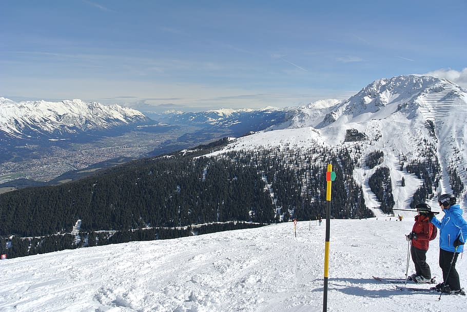ski, snowboard, winter, skiing, snowboarding, mountain, sport, HD wallpaper