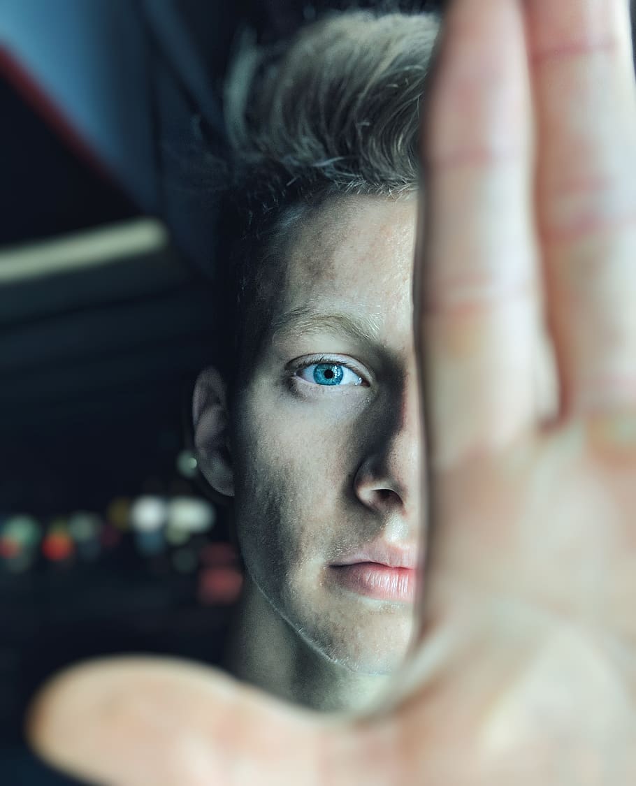 person showing hand, face, finger, human, skin, head, photo, photography HD wallpaper
