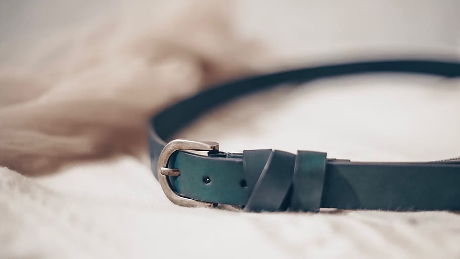 blue leather belt, close-up, indoors, no people, selective focus HD wallpaper