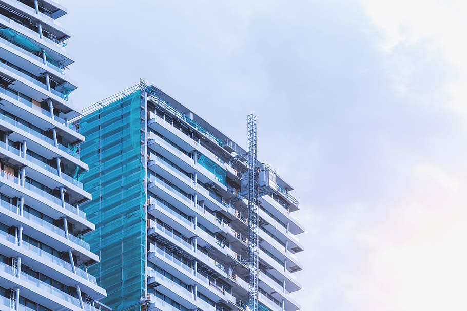 Building under construction. Construction industry, architecture HD wallpaper