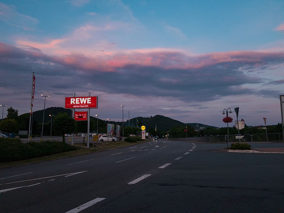 germany, willingen, road, sign, cloud - sky, transportation HD wallpaper