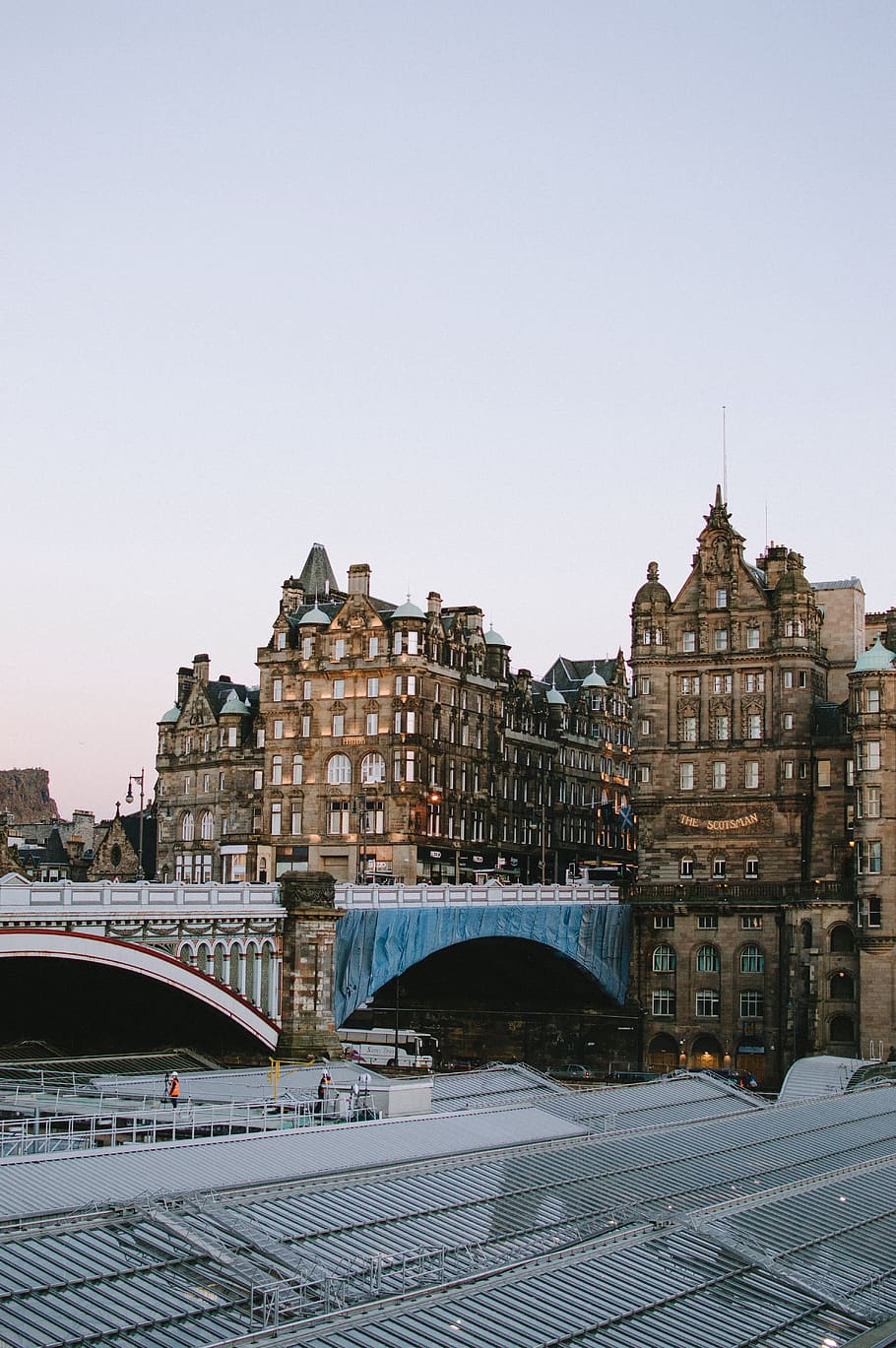 north bridge, construction, rooftop, edinburgh, architecture HD wallpaper