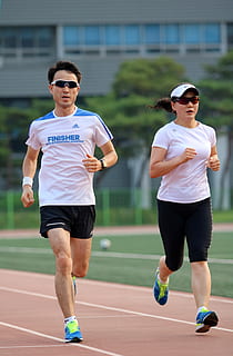 running, athletics, exercise, track, jogging, playground, training HD wallpaper