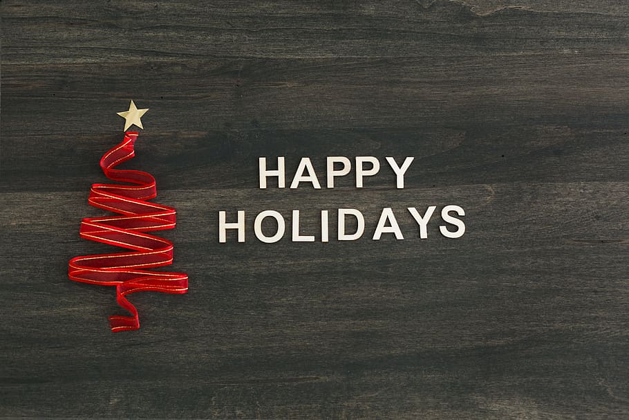 HD wallpaper: Happy Holidays On Woodgrain Photo, Craft/DIY, Christmas, red  | Wallpaper Flare