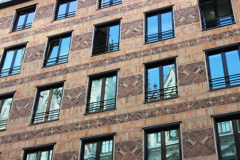 netherlands, rotterdam, facede, perspective, building, windows HD wallpaper