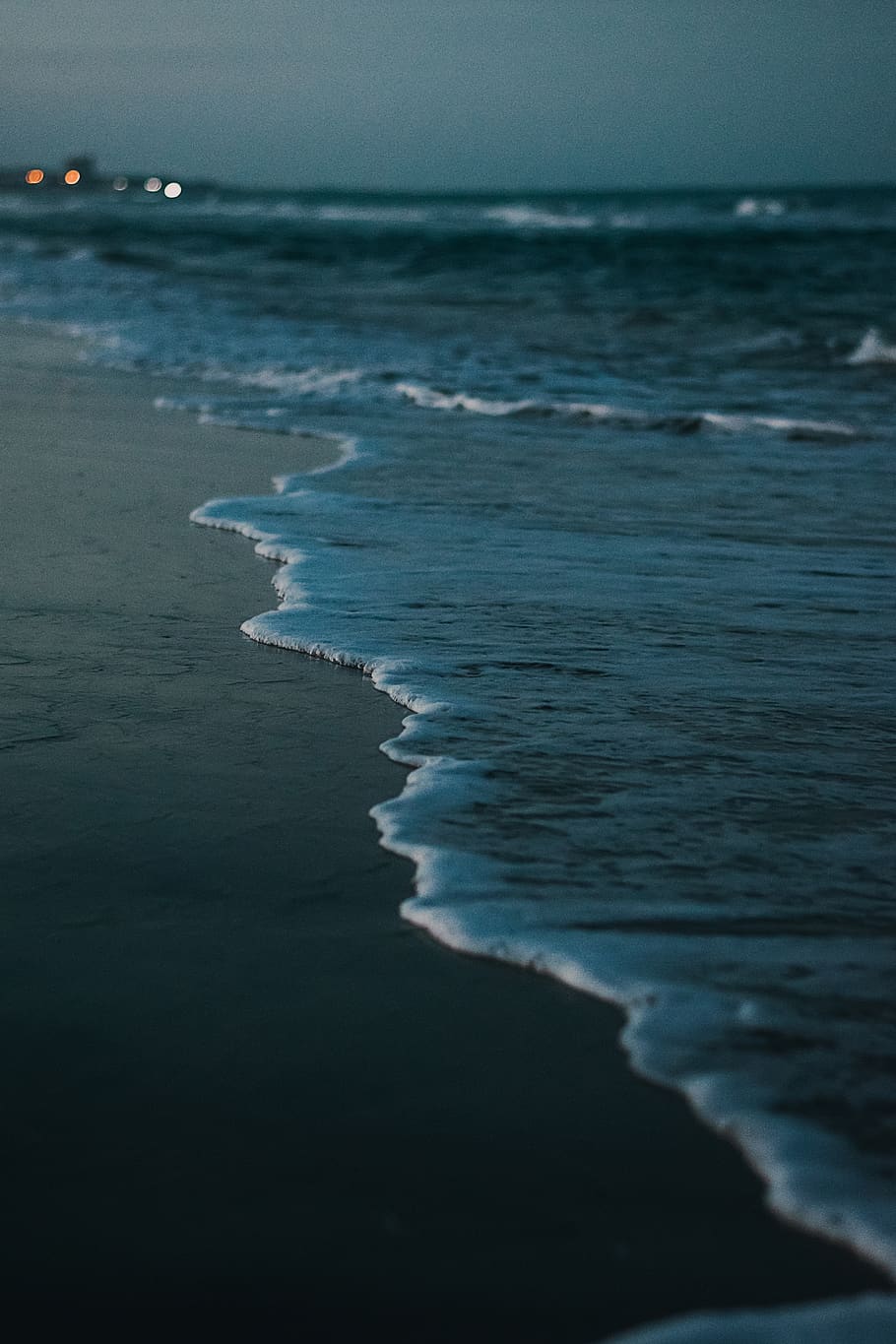 Seashore, beach, nature, ocean, sand, seascape, waves, water HD wallpaper