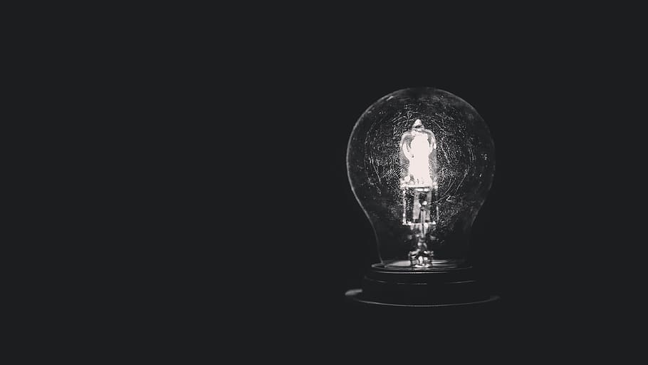 light, dark, mind, reflexion, bulb, inspiration, light bulb