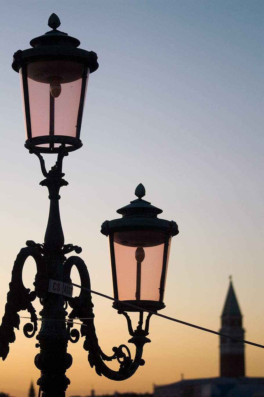 italy, venice, lantern, evening, lighting equipment, street light HD wallpaper