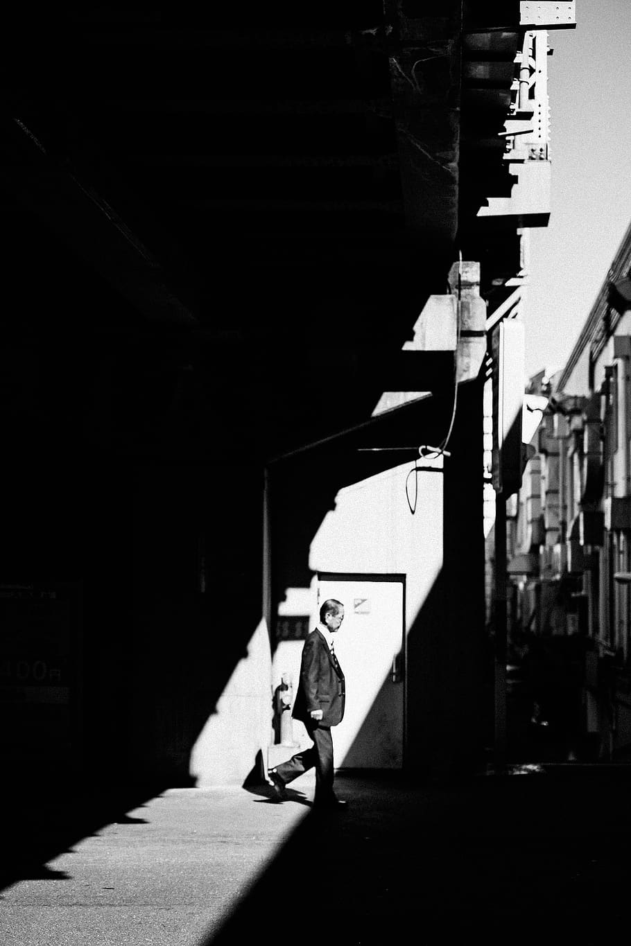 man standing beside door, one person, architecture, full length HD wallpaper