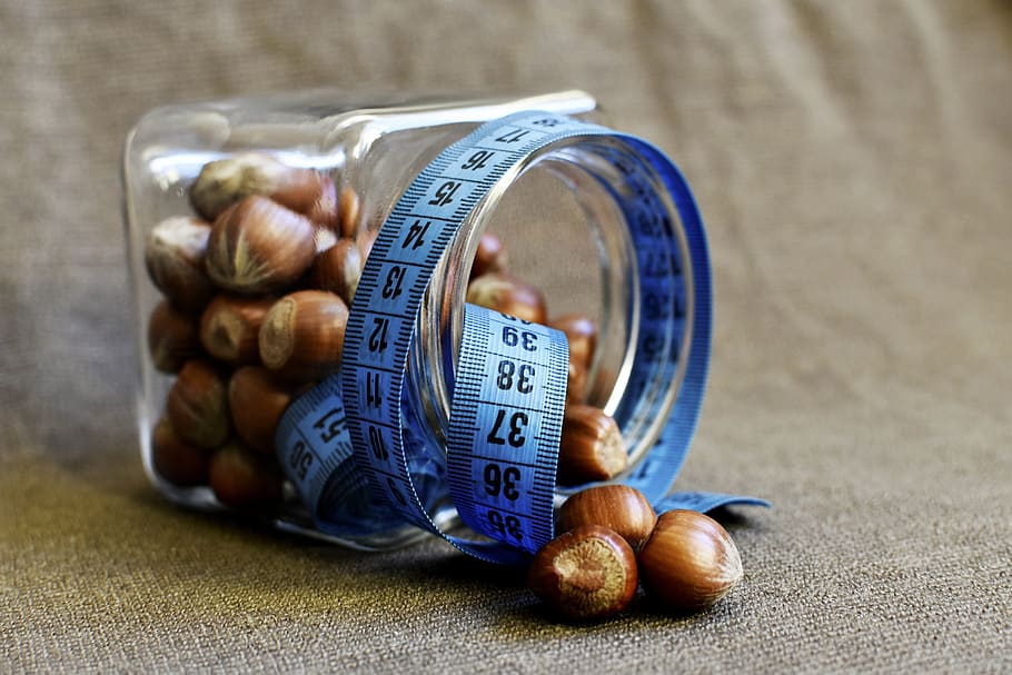 hazelnuts, measuring, weight loss, gain weight, vitamins, healthy food