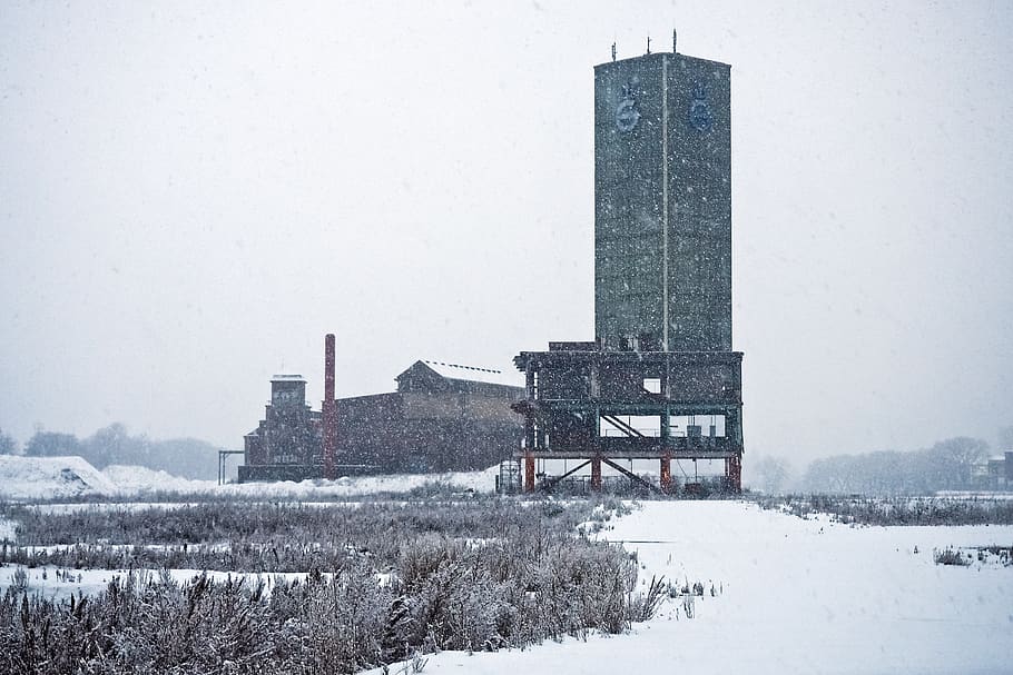 lost places, winter, transience, cold, break up, architecture HD wallpaper