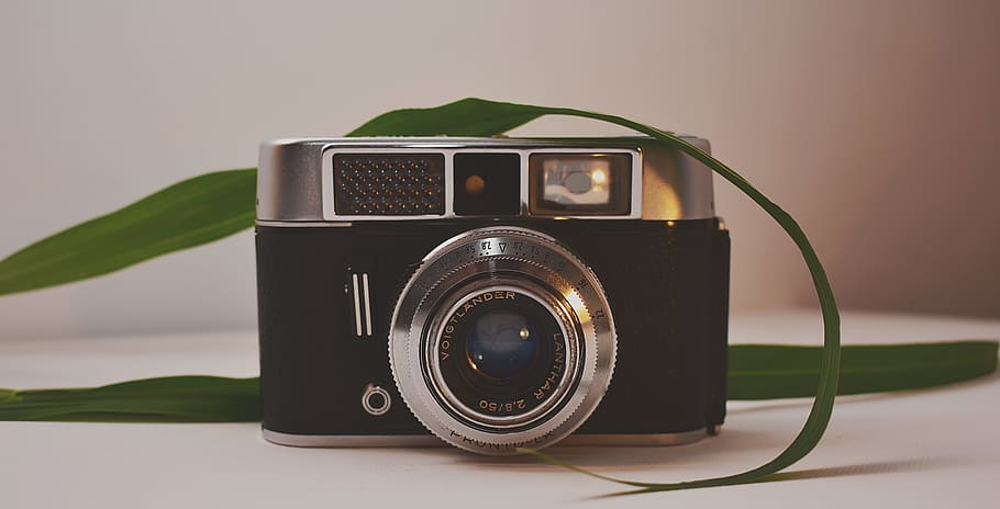 Black And Silver Camera, Analogue, classic, close, retro, vintage HD wallpaper