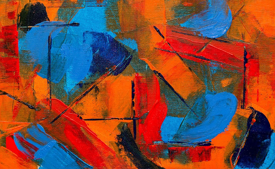 abstract painting, contemporary, color, colour, acrylic, modern art, HD wallpaper