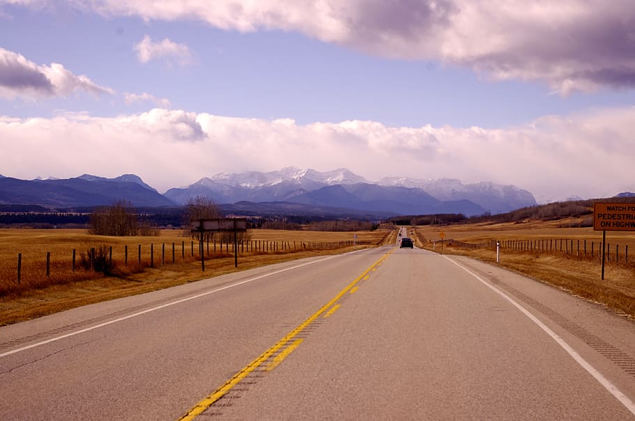 path, prairie, mountains, landscape, field, journey, countryside HD wallpaper