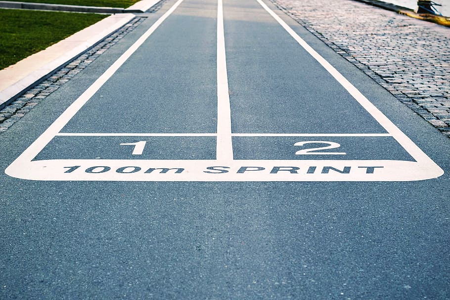 100 meter dash lane, road, sign, transportation, symbol, text HD wallpaper