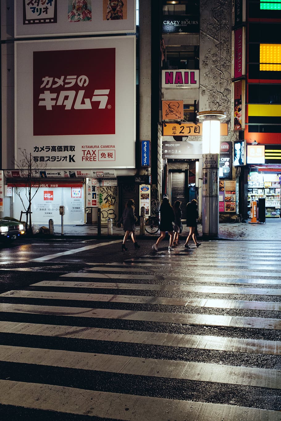 shibuya, japan, nightlife, streetlight, tokyo, girls, sign