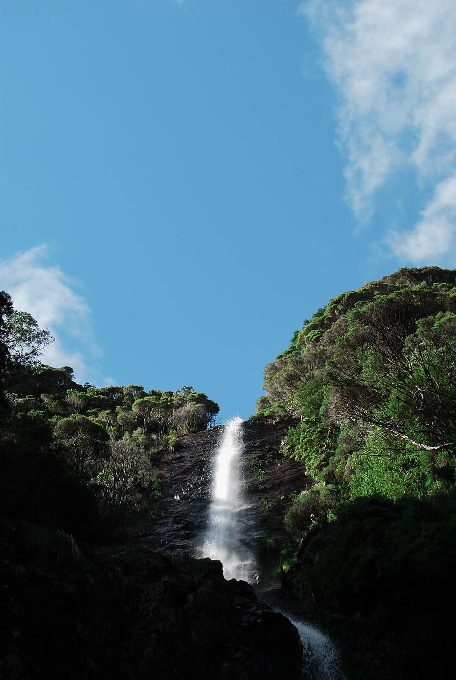 waterfall, trees, sky, tasmania, scenics - nature, beauty in nature HD wallpaper
