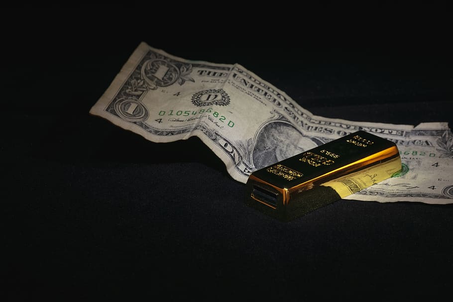 usb, flash-drive, technology, pendrive, ingot, gold, money HD wallpaper
