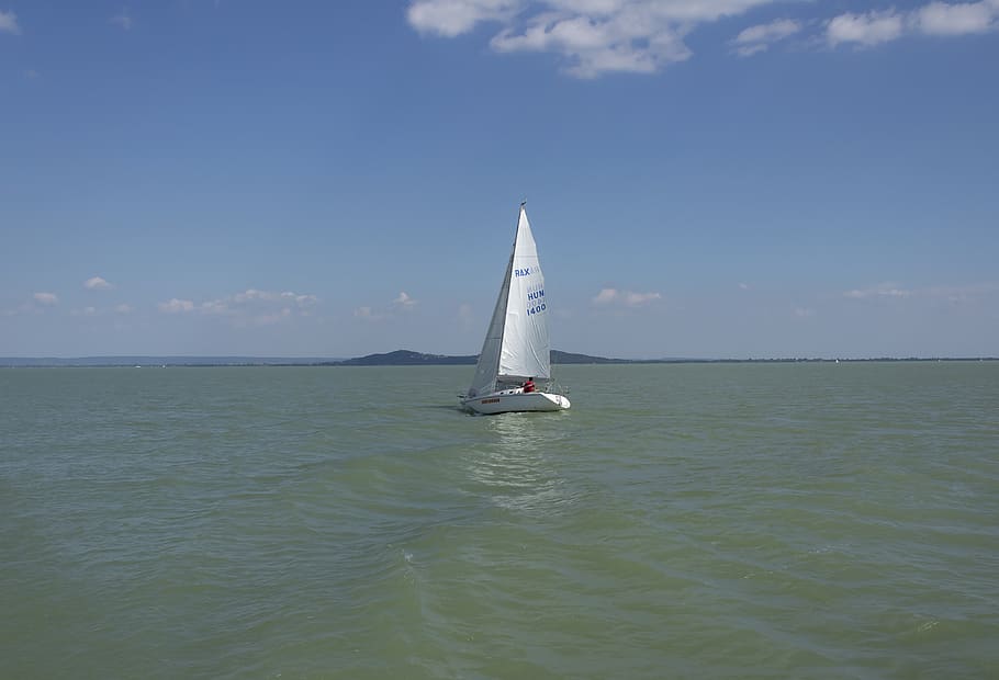 sailing, ship, shipping, lake, blue, water, wave, nature, summer HD wallpaper