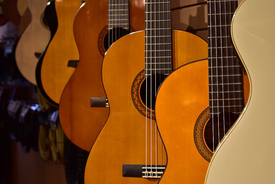guitars, acoustic, music, instrument, classical, string instrument