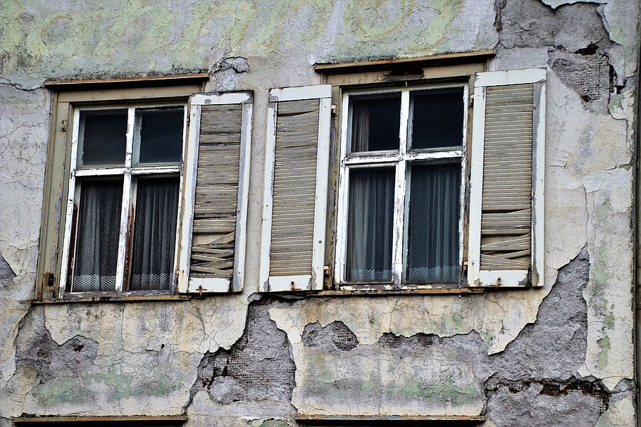 window, hotel, architecture, old, building, facade, abandoned HD wallpaper