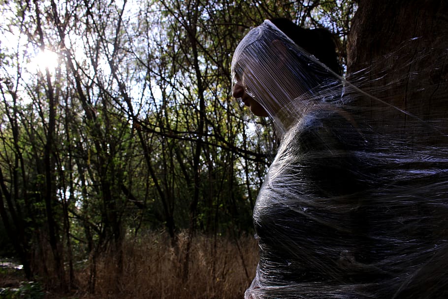 suffocation, lonelyplanet, plastic, help, tree, plant, day HD wallpaper