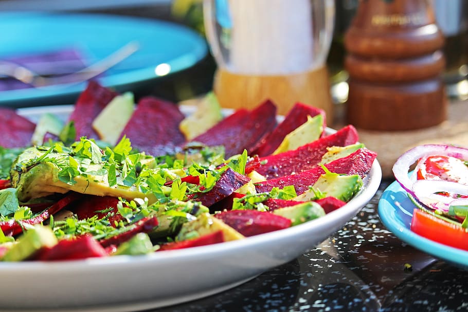 beetroot, carpaccio, beetroot carpaccio, salad, avocado, healthy HD wallpaper