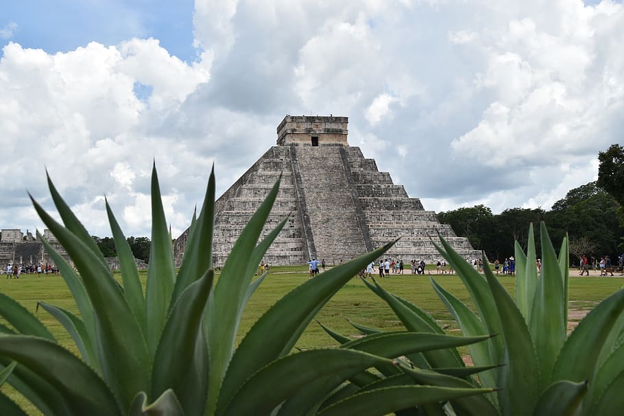 chichen itza, mexico, pyramid, the incas, sights, unesco, cloud - sky HD wallpaper
