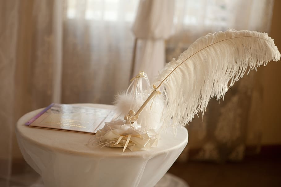 wedding, check, book, table, wishes, indoors, focus on foreground HD wallpaper