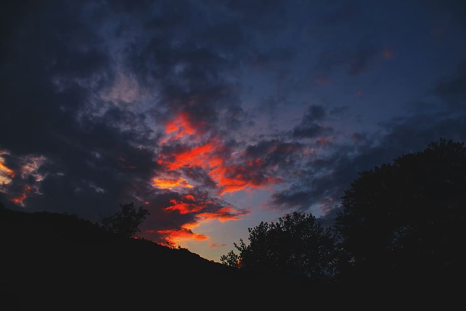 cloud, sunset, sky, beauty in nature, silhouette, scenics - nature HD wallpaper