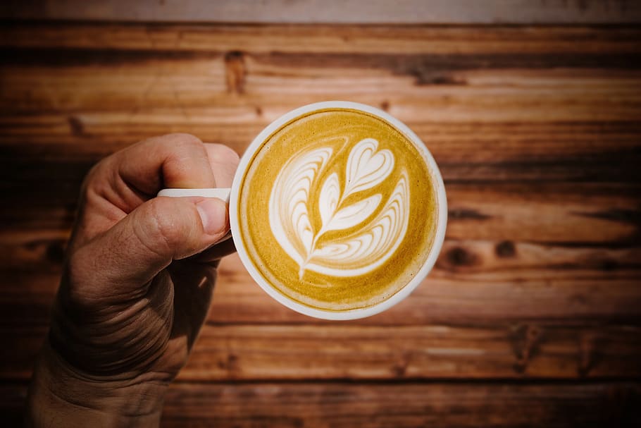 coffee, time, desk, restaurant, flower, leaf, clean, minimal HD wallpaper