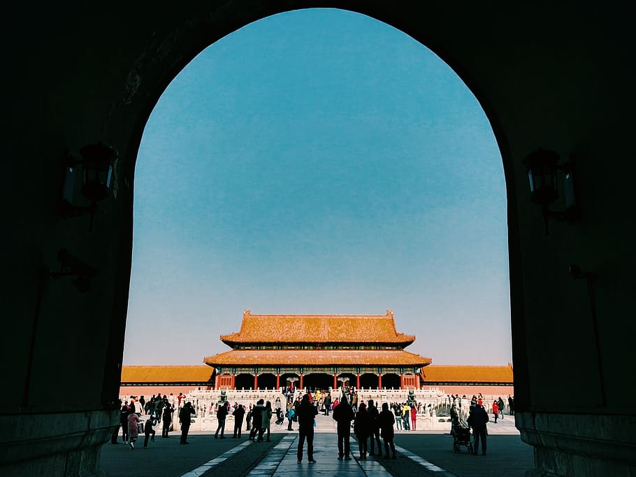 china, beijing, architecture, group of people, built structure HD wallpaper