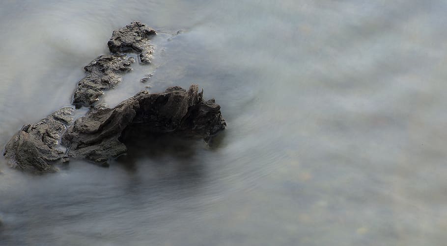 hungary, sárvár, river, power, water, long exposure, rock HD wallpaper