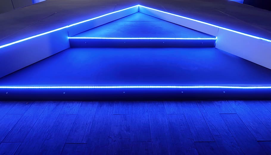 turned-on lights on stairs, south africa, sandton, dimension data HD wallpaper