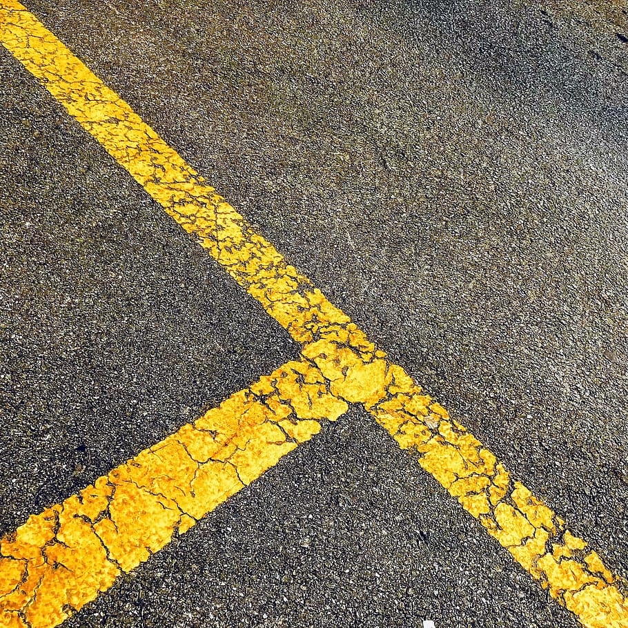 yellow road line, road marking, transportation, sign, symbol HD wallpaper