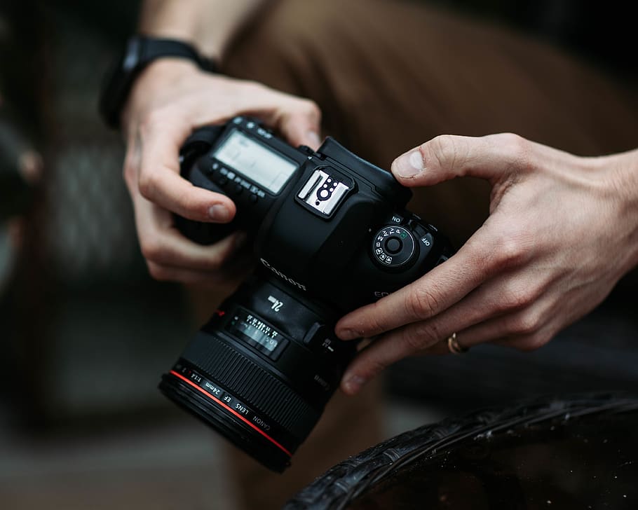 camera, electronics, person, human, finger, digital camera HD wallpaper