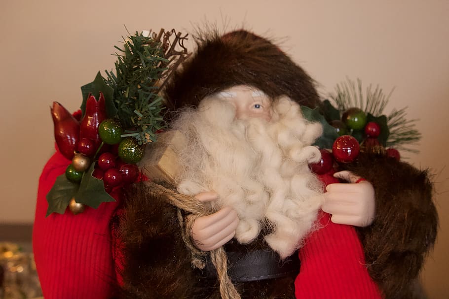 christmas, santa clause, holiday, celebration, one person, christmas decoration HD wallpaper