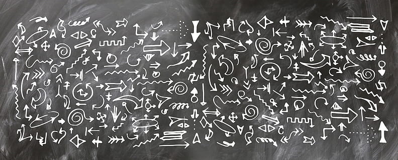 arrows, board, school, blackboard, form, many, direction, right HD wallpaper