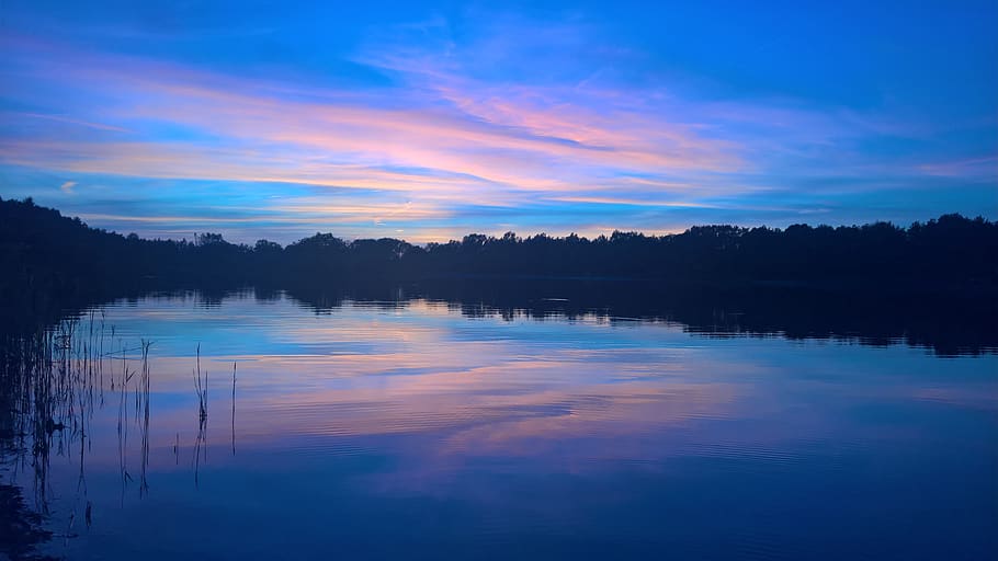 abendstimmung, sunset, sky, water, rest, atmospheric, dusk HD wallpaper