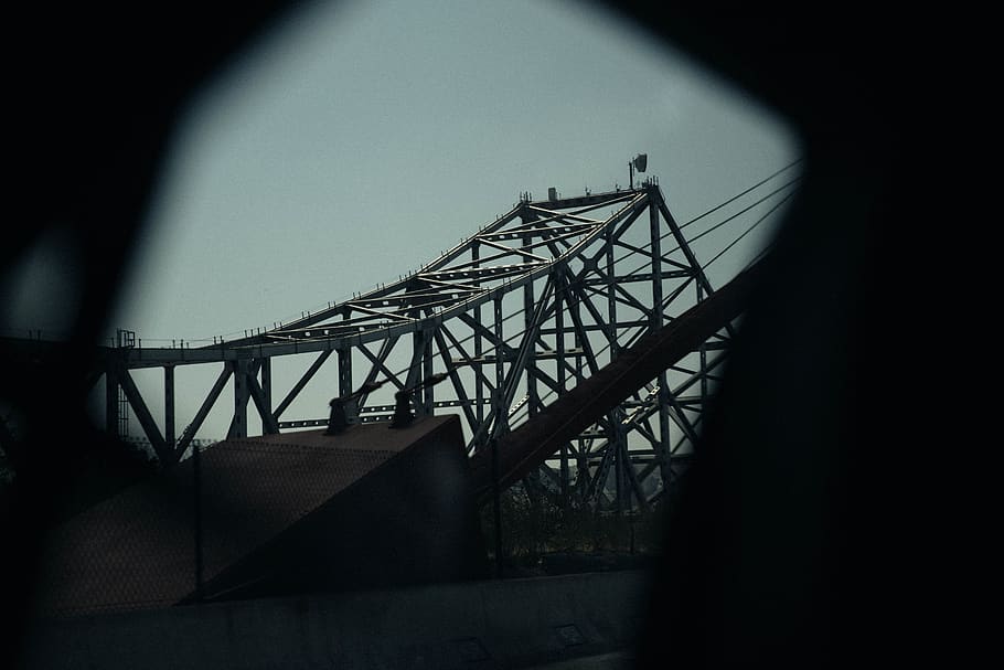 bridge, industrial, built structure, architecture, connection HD wallpaper