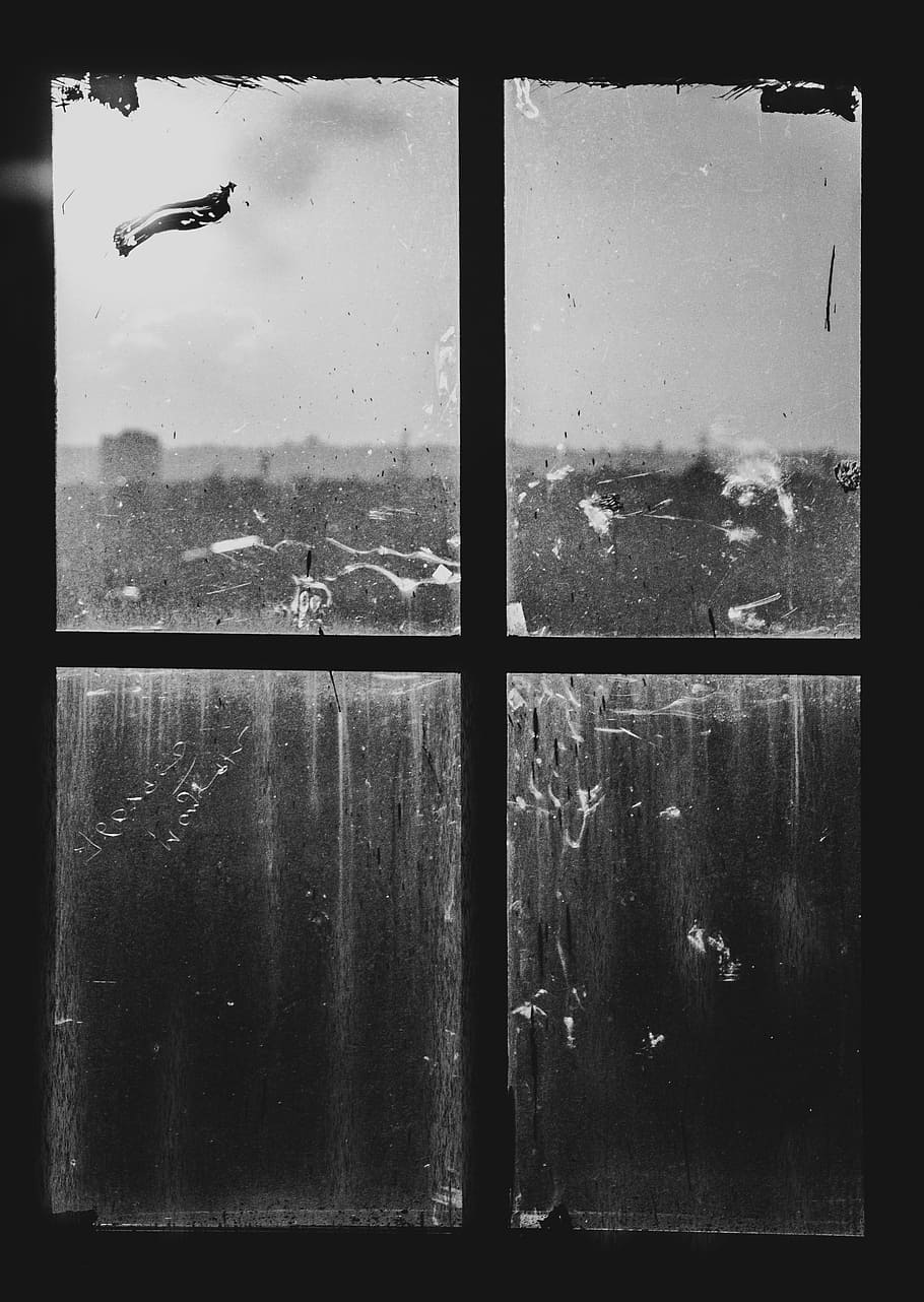 Free download | HD wallpaper: black and white window, glass, dirt ...