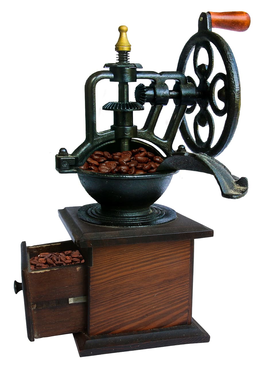coffee, grinder, machine, object, metal, drink, dark, still life HD wallpaper