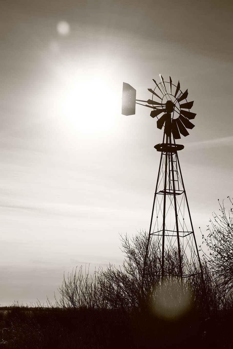 canada, saskatchewan, fan, mill, sky, fuel and power generation HD wallpaper