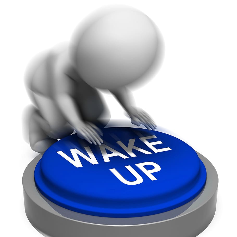 Wake Up Pressed Showing Alarm And Rising, asleep, awake, awoke, HD wallpaper
