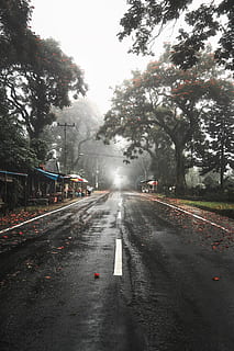 empty road during concrete, asphalt, tarmac, indonesia, way, nature HD wallpaper