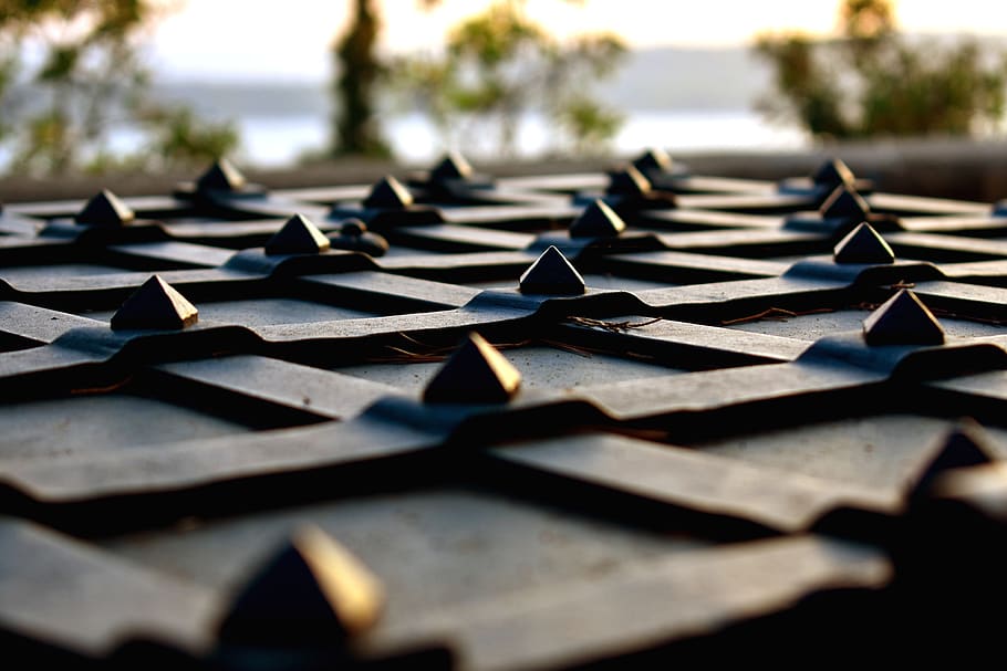 texture, metal, pyramids, old, rust, material, iron, metallic HD wallpaper