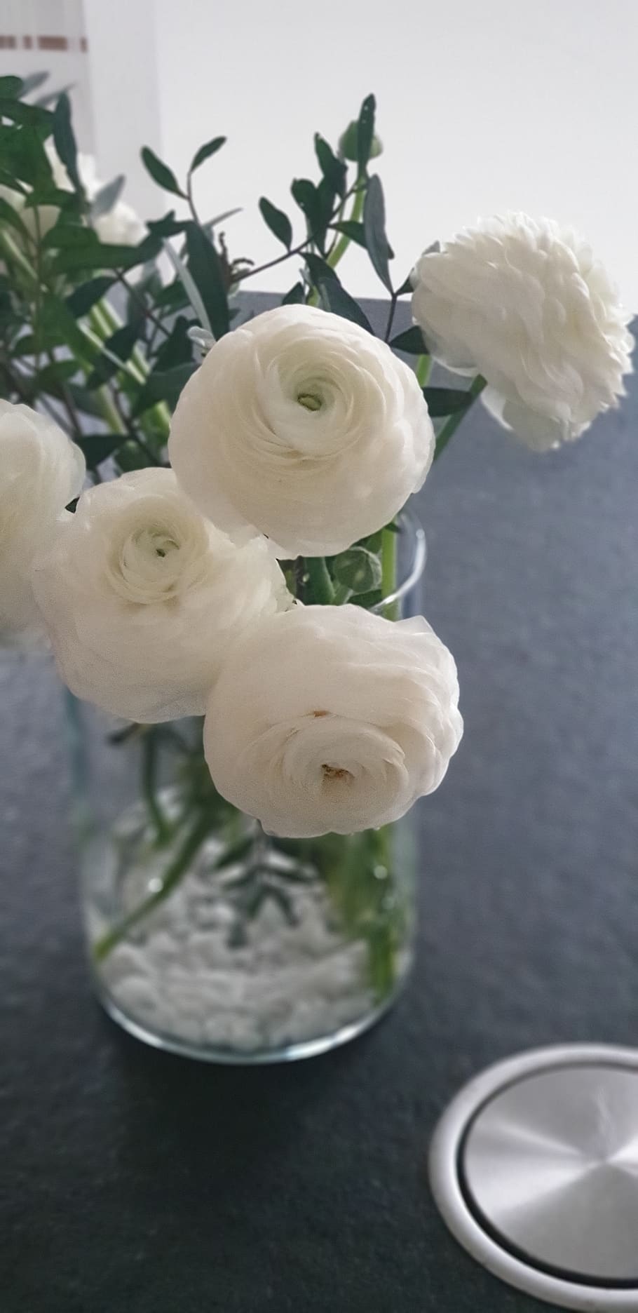 flowers, white, summer, strauss, bouquet of flowers, table HD wallpaper