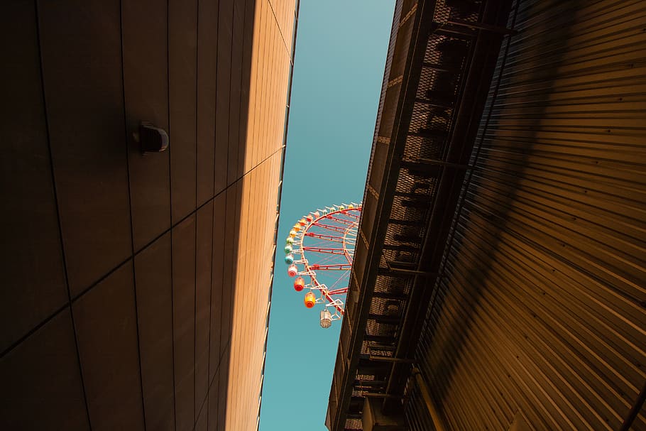 wormseye photograpy, building, office building, architecture HD wallpaper
