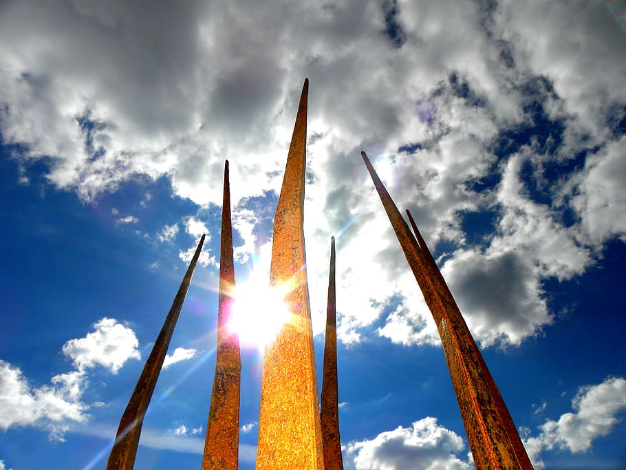 Brown Stick Photography, bright, clouds, daytime, low angle photography HD wallpaper